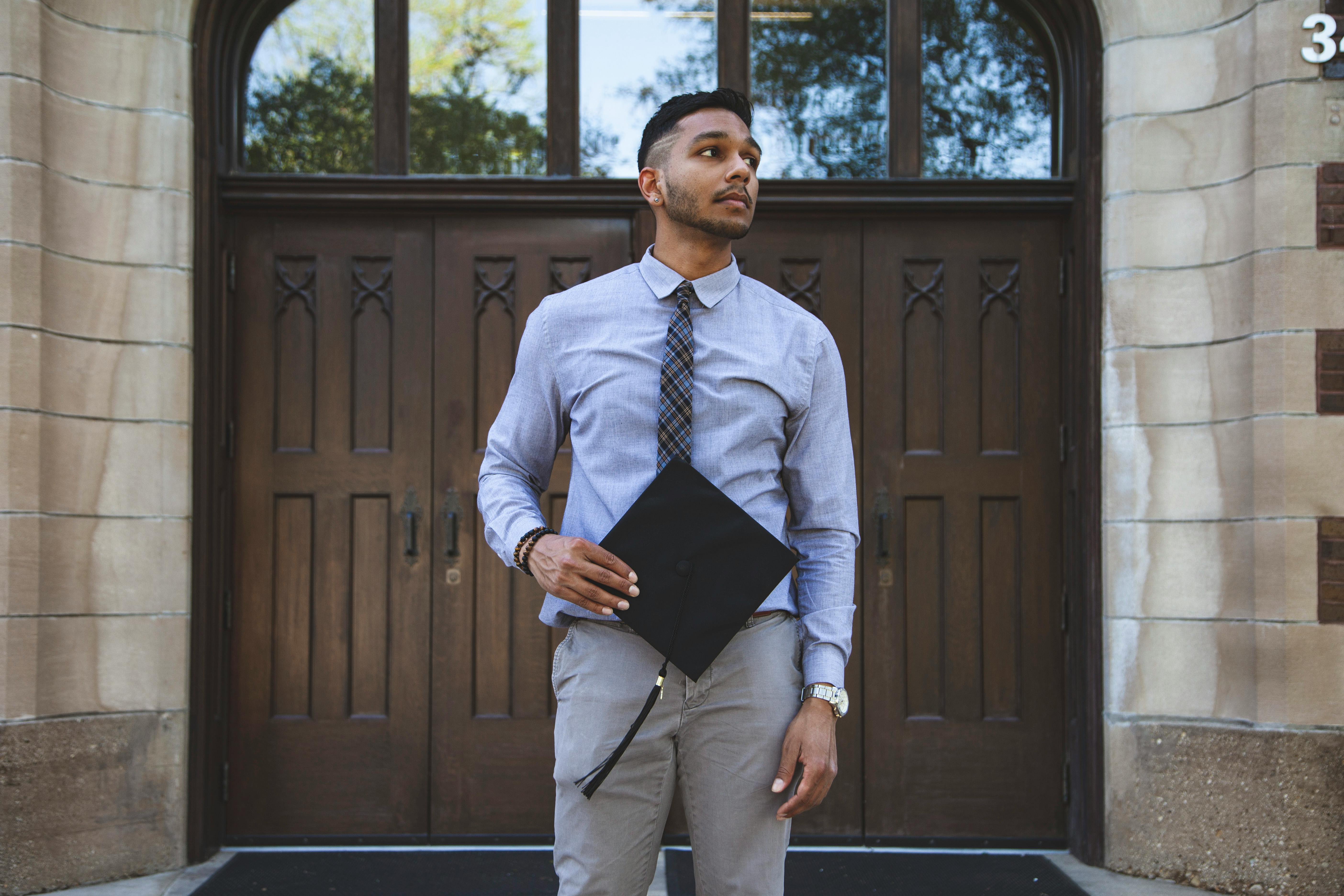 Student receiving interview coaching